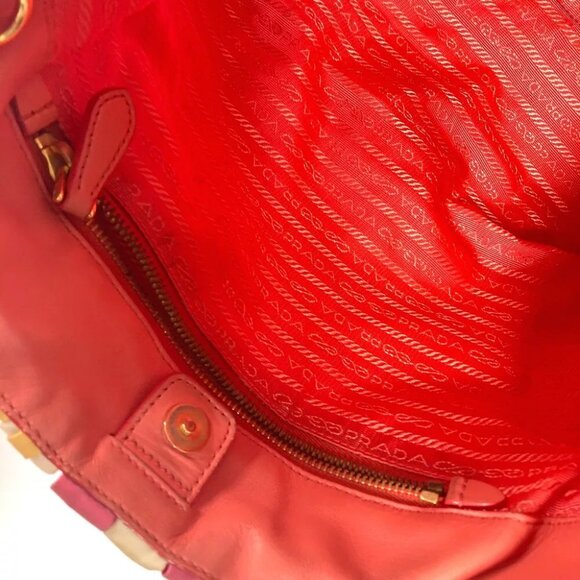 PRADA BN1653 Multicolore Logo braid Shoulder Bag Tote Bag Handbag Shoulder Bag - Picture 11 of 14